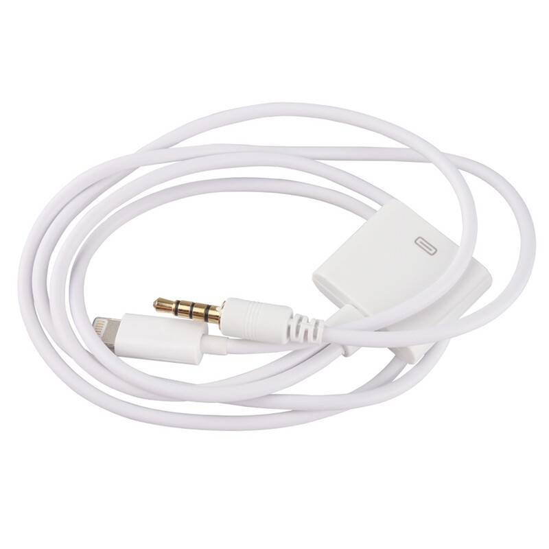 熠锋YF iPhone数据音频转接线 30pin至8pin的黑色革新